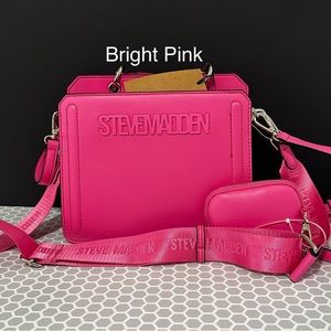 Steve Madden bright pink BEVELYN bag. Pink
